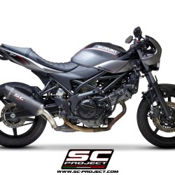 Τελικό εξάτμισης τιτανίου SC-Project Oval Suzuki SV650 21-24 τιτάνιο-carbon