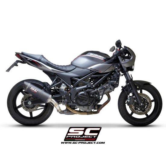 Τελικό εξάτμισης τιτανίου SC-Project Oval Suzuki SV650 21-24 τιτάνιο-carbon