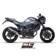 Τελικό εξάτμισης τιτανίου SC-Project Oval Suzuki SV650 21-24 τιτάνιο-carbon