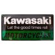 Πινακίδα μεγάλη με λογότυπο Kawasaki Let the good times roll