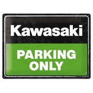 Πινακίδα μεγάλη με λογότυπο Kawasaki Parking only