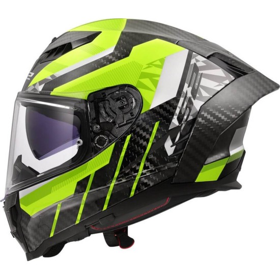 Κράνος LS2 Dragon FF807 Carbon Trax fluo κίτρινο γυαλιστερό