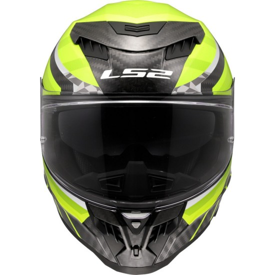 Κράνος LS2 Dragon FF807 Carbon Trax fluo κίτρινο γυαλιστερό