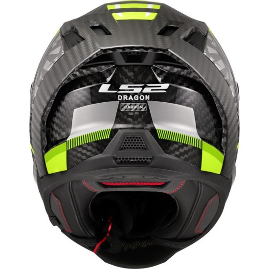 Κράνος LS2 Dragon FF807 Carbon Trax fluo κίτρινο γυαλιστερό