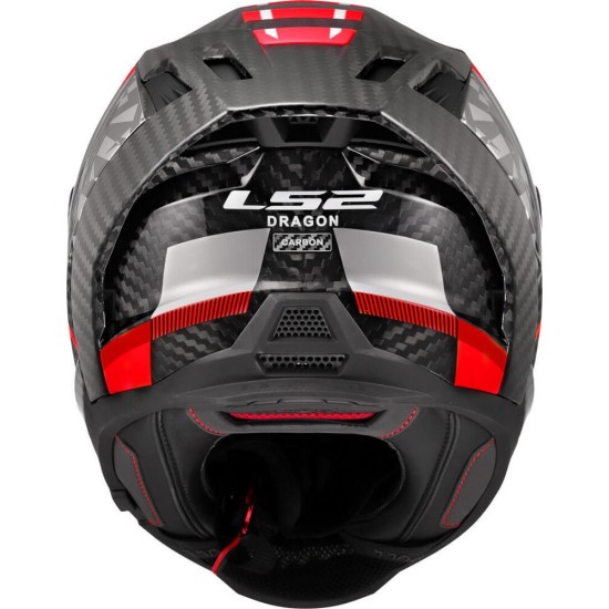 Κράνος LS2 Dragon FF807 Carbon Trax κόκκινο γυαλιστερό