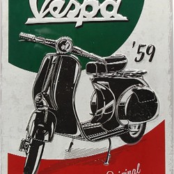 Πινακίδα μεσαία με λογότυπο Vespa Classic