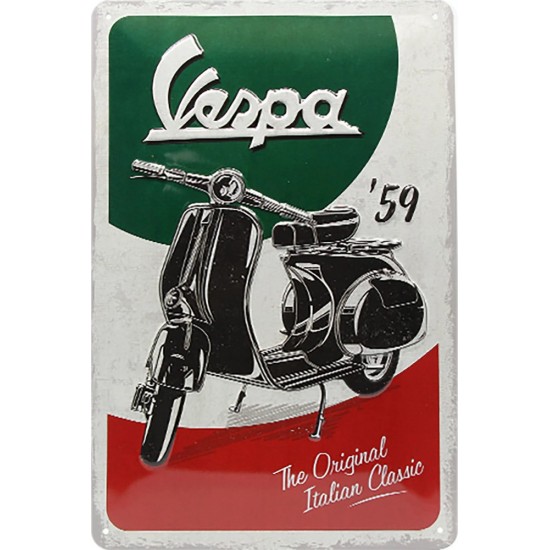 Πινακίδα μεσαία με λογότυπο Vespa Classic