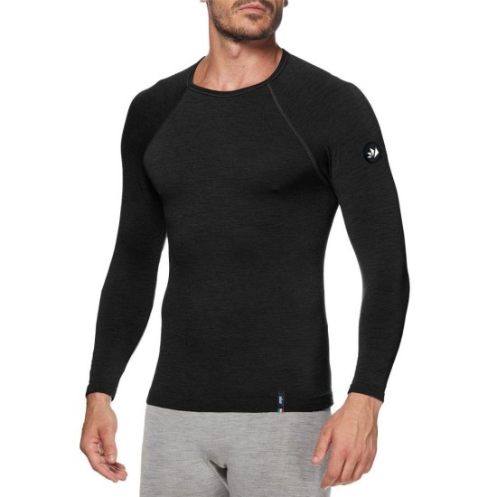 Ισοθερμική μπλούζα SIX2 carbon merino wool (1ου επιπέδου) μαύρη