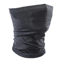 Neckwarmer SIX2 carbon logo σκούρο γκρι-μαύρο