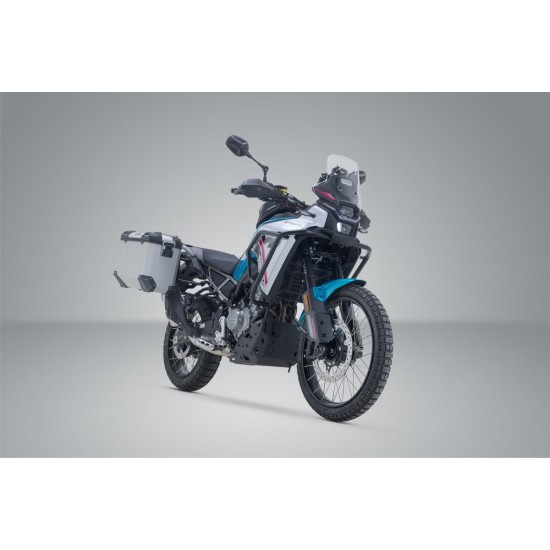 Σετ βάσεων και βαλιτσών SW-Motech TRAX ADV CFMoto 450MT ασημί