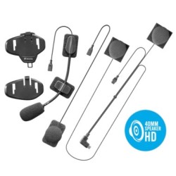 Σετ ακουστικά νέου τύπου 40mm HD, μικρόφωνα, βάσεις για σειρές Interphone Connect/Sport/Tour/Link/Active
