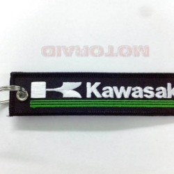 Μπρελόκ με λογότυπο Kawasaki μαύρο - λευκό - πράσινο