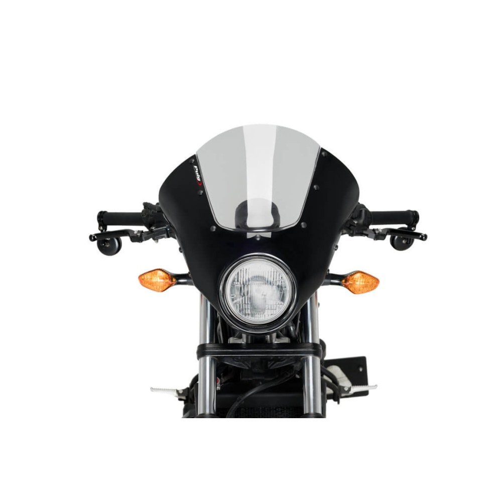 Puig Dark Night Semi Fairing Honda Cmx 500 Rebel 19 μαύρο με ζελατίνα ελαφρώς φιμέ 